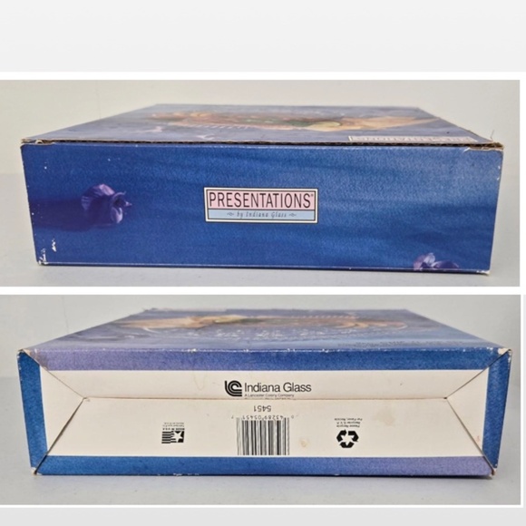 VTG Indiana Glass Presentations Crystal Chip & Dip 2 Piece Set 5451 Original Box - Picture 4 of 14